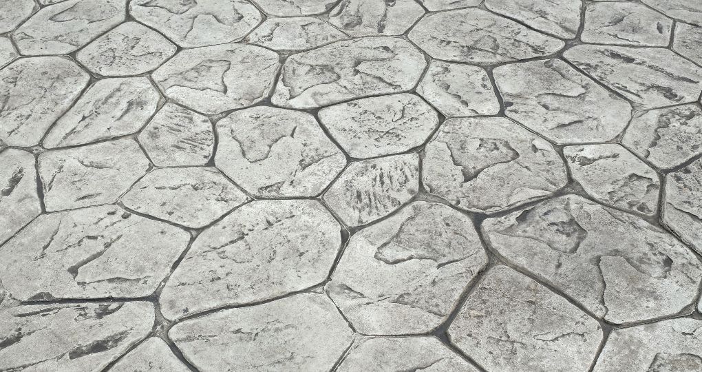 Beton amprentat cu imitație de piatră